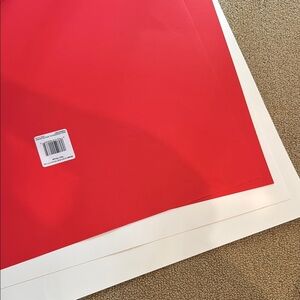Red and White Poster Board